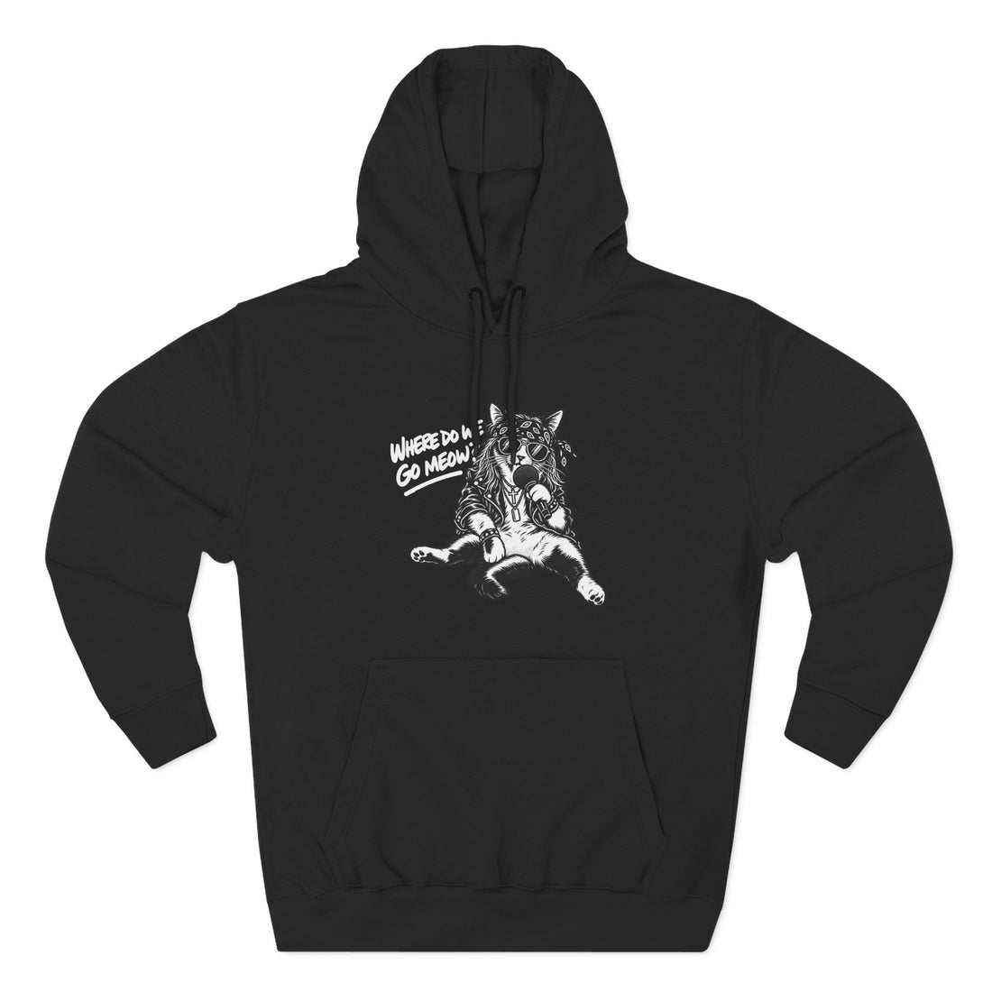 Where Do We Go Meow? Graphic Fleece Hoodie