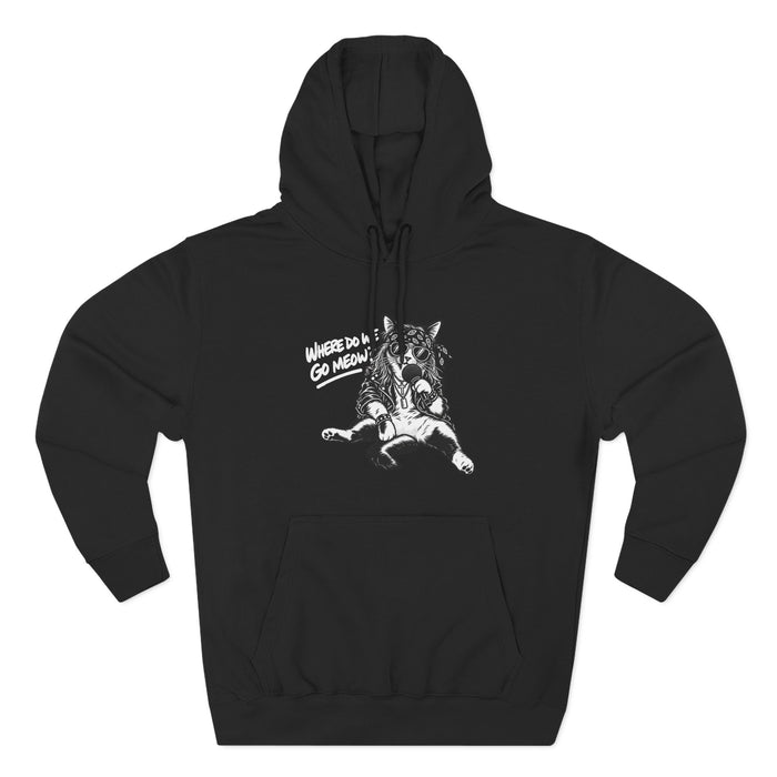 Where Do We Go Meow? Graphic Fleece Hoodie